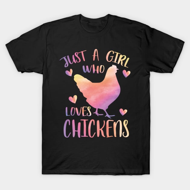 Just a girl who loves Chickens T-Shirt by PrettyPittieShop